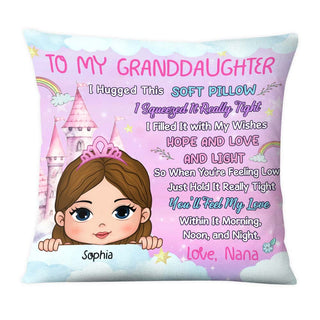 Personalized To My Granddaughter Princess Theme Pillow 30932 Primary Mockup