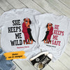 Personalized Keeps Me Safe And Wild BWA Couple T Shirt SB102 67O53 1