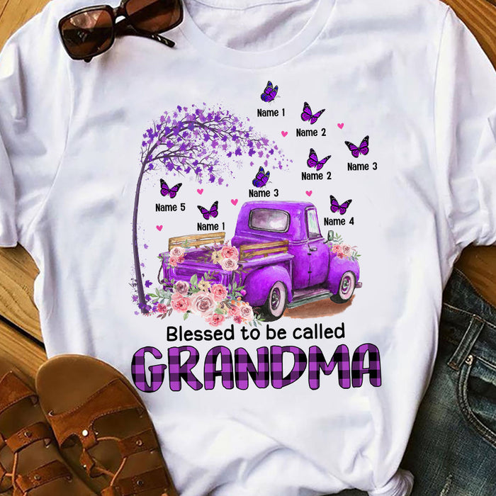 Personalized Grandma Mom Butterfly T Shirt MY51 73O58 1