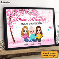 Personalized Daughters and Mother Forever Linked Together Poster 23216 thumb 1
