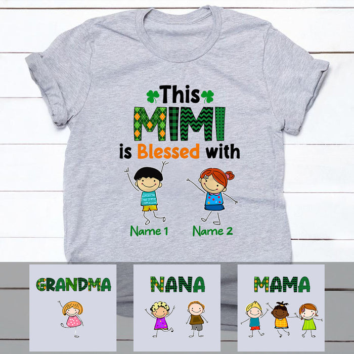 Personalized Grandma Irish St Patrick's Day T Shirt FB41 26O53 1