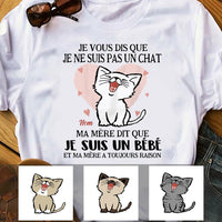 Personalized I Am A Baby Cat Chat French T Shirt AP94 30O60 thumb 1