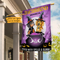 Personalized Dachshund Dog Brewing Company Halloween Flag AG193 95O47 thumb 1
