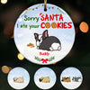 Personalized Dog Christmas Santa Cookies  Ornament OB123 81O57 1