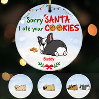 Personalized Dog Christmas Santa Cookies  Ornament OB123 81O57 thumb 1