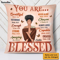 Personalized Daughter Granddaughter You Are Beautiful Loved Blessed Pillow thumb 1