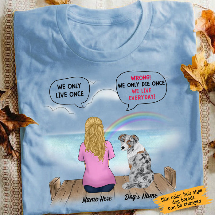 Personalized Dog Mom T Shirt AP202 87O58 1