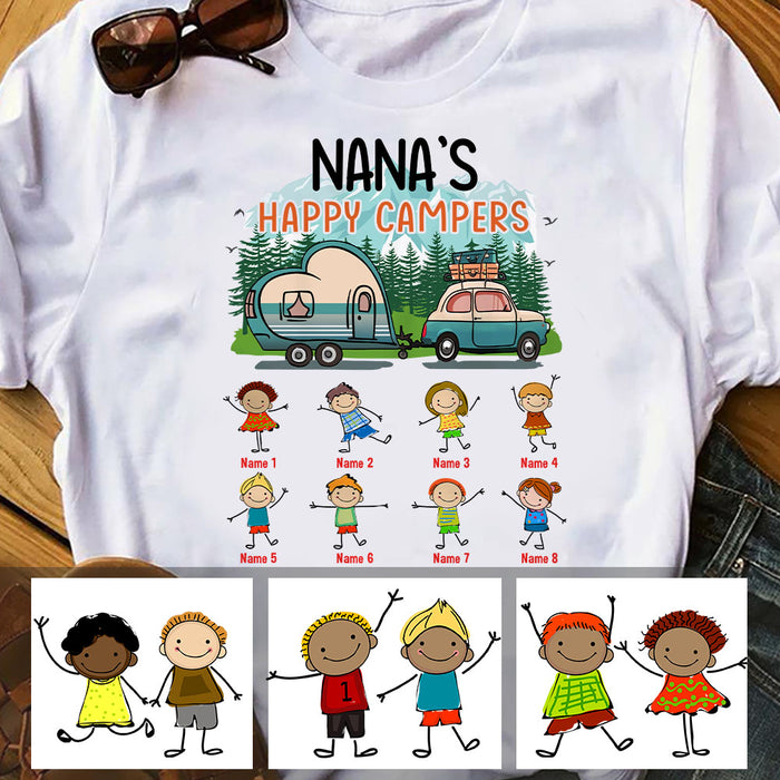 Personalized Camping Kids Of Mom Grandma T Shirt AP11 65O60 1