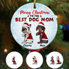 Personalized Best Dog Mom Christmas  Ornament OB191 85O57 1