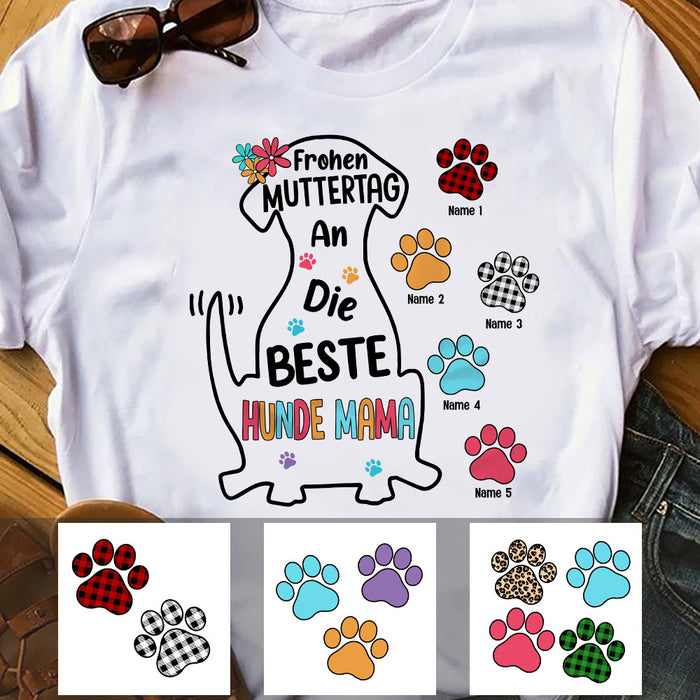 Personalized German Mama Oma Hunde Dog Mom Grandma T Shirt AP161 65O36 1