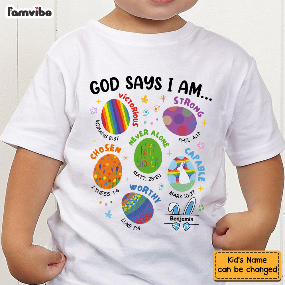 Personalized Easer Gift For Grandkids God Says Kid T Shirt - Kid Hoodie - Kid Sweatshirt 31746 Mockup 2