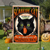 Scaredy Black Cat No Treats Just Tricks Halloween Flag AG141 87O53 1