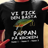 Personalized Dad Fishing Swedish Pappa Fiske T Shirt AP71 95O36 thumb 1