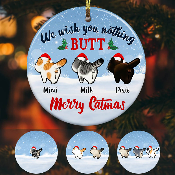Personalized Merry Catmas Cat Christmas  Ornament OB225 30O60 1