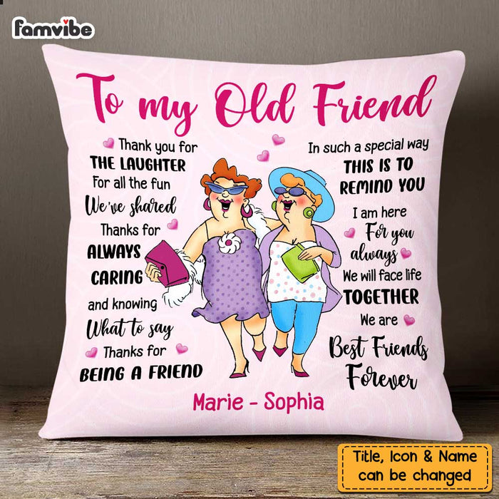 Personalized Old Friends Pillow OB241 85O47 1