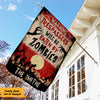 Personalized No Trespassing Halloween  Eaten By Zombies Flag AG191 30O36 1