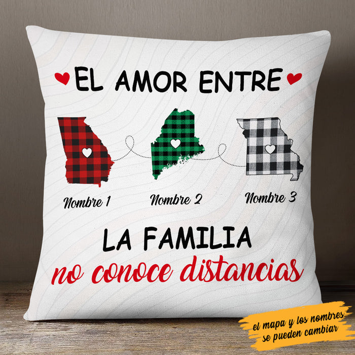Personalized The Love Between Family Knows No Distance Spanish Pillow AP134 73O53 (Insert Included) 1