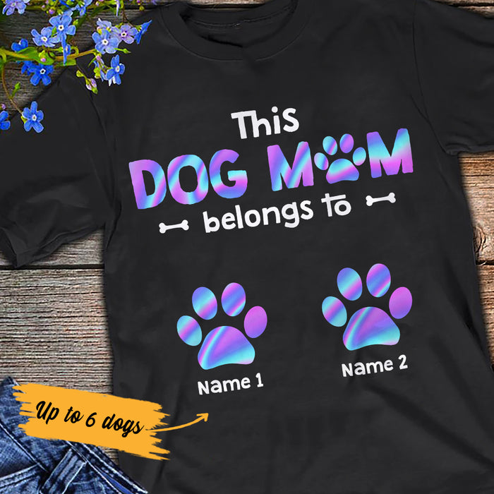 Personalized Dog Mom Belongs T Shirt JR214 81O36 1