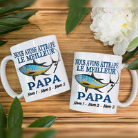 Personalized French Papa Grand-père Fishing Dad Grandpa Mug AP93 65O36 thumb 1