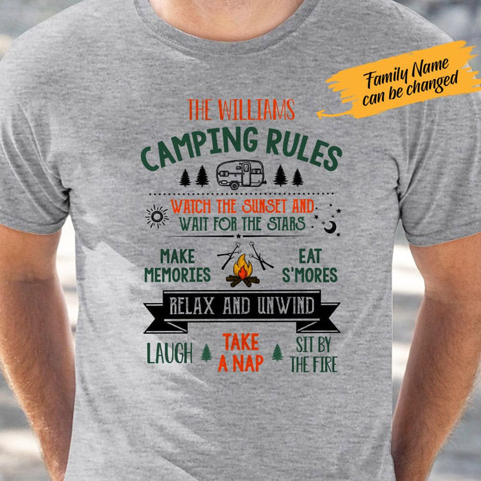 Personalized Camping Husband & Wife White T Shirt JN232 95O65 1