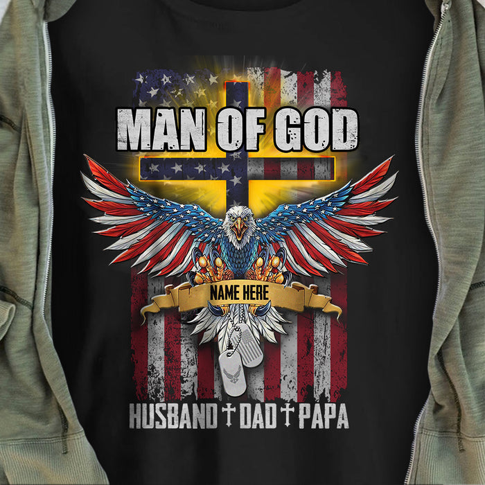 Personalized Dad Grandpa Man Of God T Shirt JN22 95O34 1