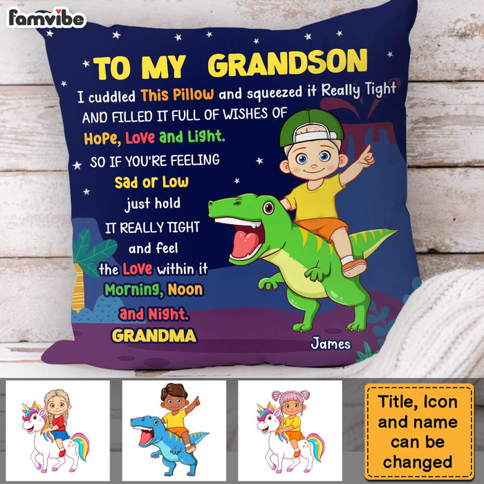 Personalized Gift For Grandson Hug This Pillow 30905 1