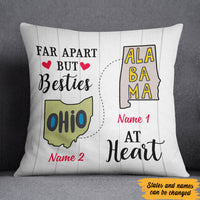 Personalized Besties At Heart Long Distance  Pillow SB2431 30O47 (Insert Included) thumb 1