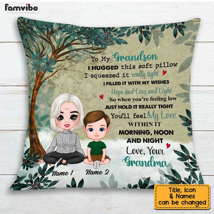 Personalized Grandson Hug This Pillow FB212 85O34 1