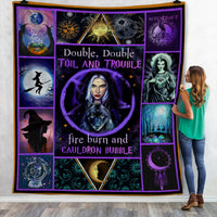 Double Trouble Witch Halloween Fleece Blanket JL175 29O34 thumb 1