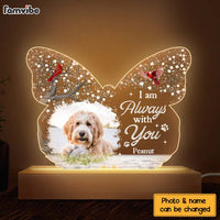 Personalized Dog Memorial Photo I Am Always With You Plaque LED Lamp Night Light 31683 thumb 1