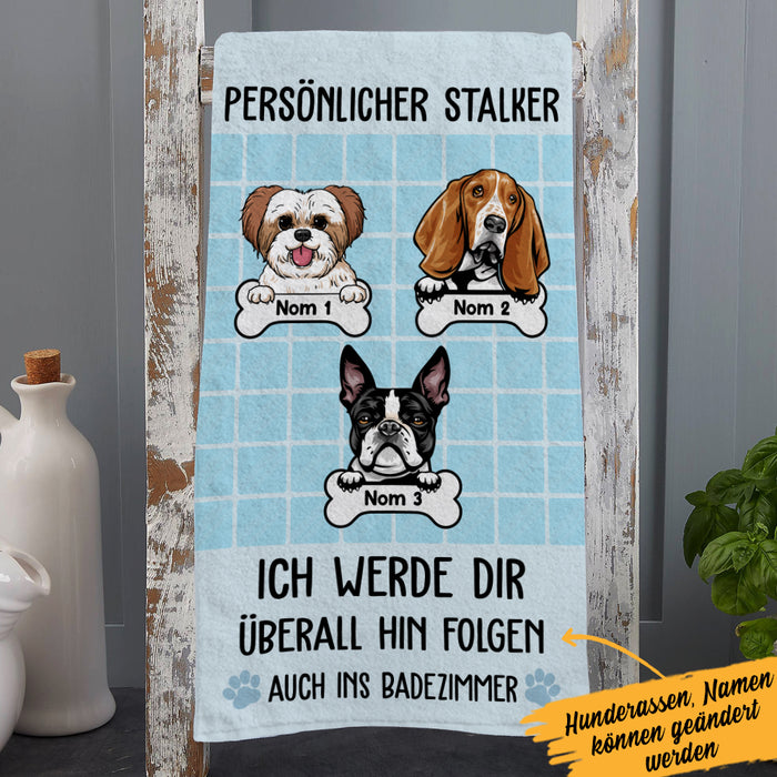 Personalized Persönlicher Stalker Hund German Personal Stalker Dog Towel AP92 67O36 1