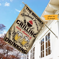 Personalized Backyard Grilling & Beer Gardening Flag AG111 95O47 thumb 1