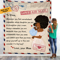 Personalized To My Daughter Letter Whenever Fleece Blanket AG51 30O53 thumb 1