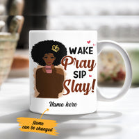 Personalized BWA Coffee Wake Pray Sip Mug AG281 30O36 thumb 1