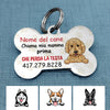 Personalized Dog Call My Mom Cane Italian Bone Pet Tag AP1211 30O34 1