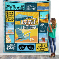 A Day At Beach Fleece Blanket JN261 30O53 thumb 1