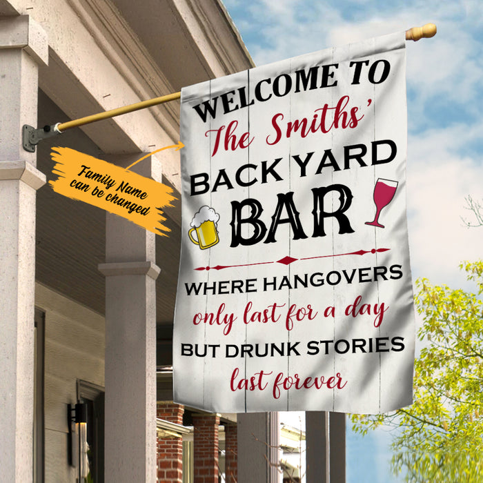Personalized Backyard Bar Gardening Flag AG122 85O36 1