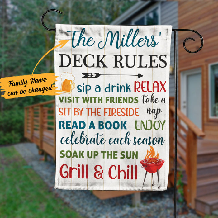 Personalized Rules Deck Gardening Flag AG141 29O58 1