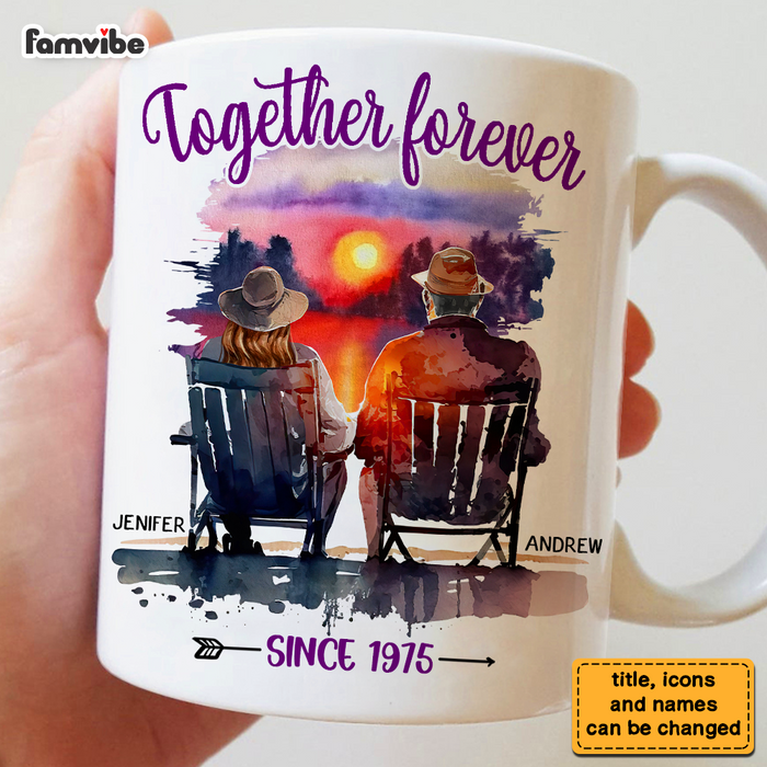 Personalized Old Couple Gift Together Forever Mug 31046 1