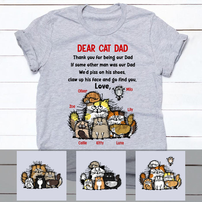 Personalized Dear Cat Dad Mom  T Shirt OB281 30O53 1