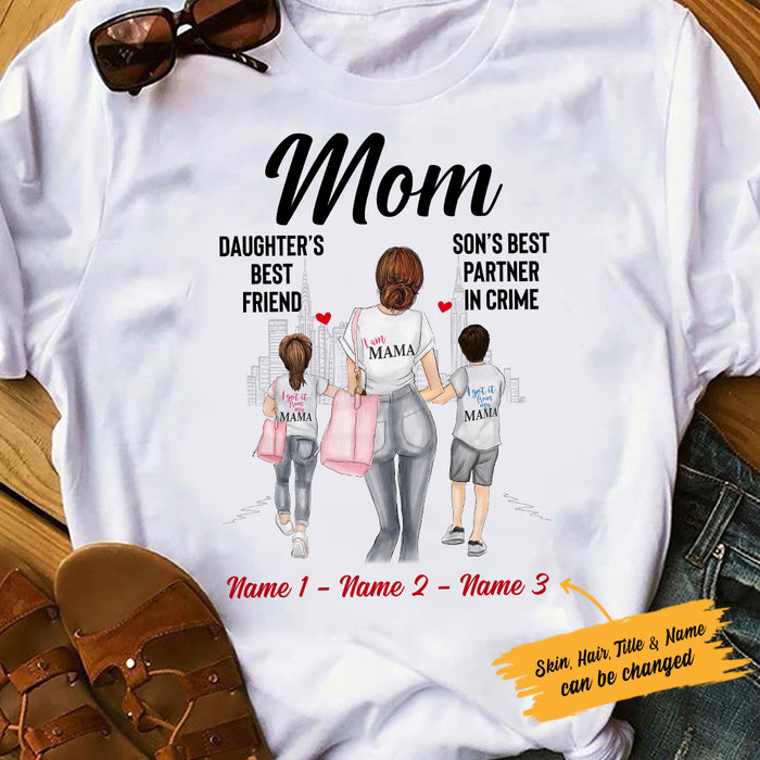Personalized Mom Daughter And Son T Shirt AP11 26O53 1