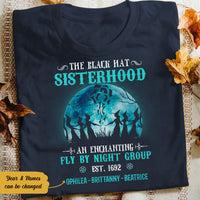 Personalized Black Hat Sisterhood Witch Halloween T Shirt JL162 73O58 thumb 1