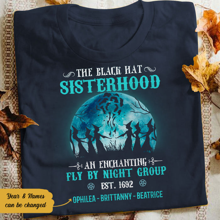Personalized Black Hat Sisterhood Witch Halloween T Shirt JL162 73O58 1