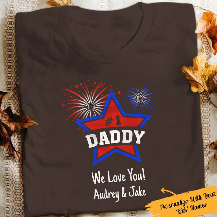 Personalized #1 Daddy Flag T Shirt JN41 81O57 1
