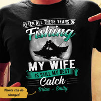 Personalized Husband Wife Fishing T Shirt JN214 85O58 thumb 1
