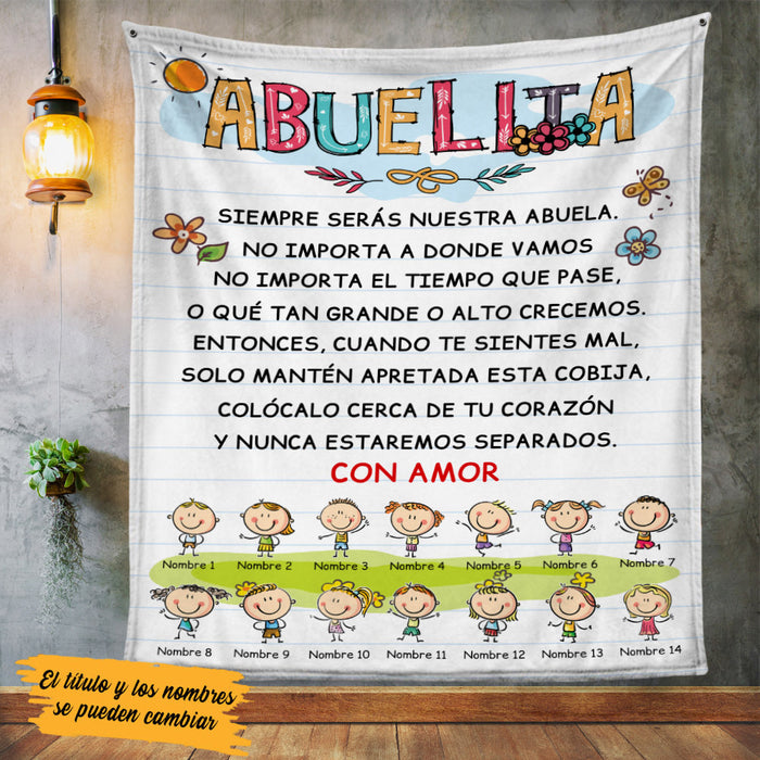 Personalized Grandma Abuela Spanish Blanket AP271 73O53 1