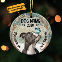 Personalized Forever In Our Hearts Pitbull Dog Memorial Ornament OB213 73O36 thumb 1
