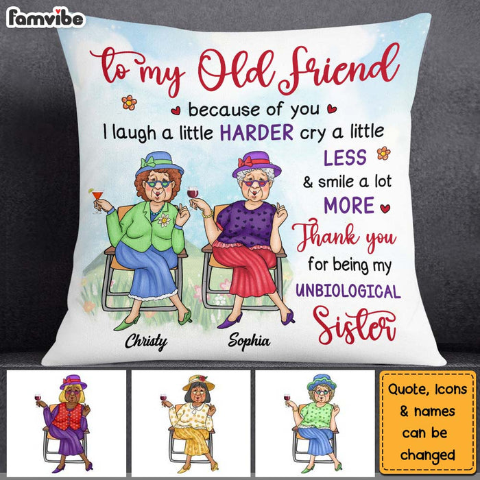 Personalized To My Old Friend Pillow 25111 1