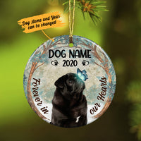 Personalized Forever In Our Hearts Pug Dog Memorial  Ornament OB223 73O36 thumb 1