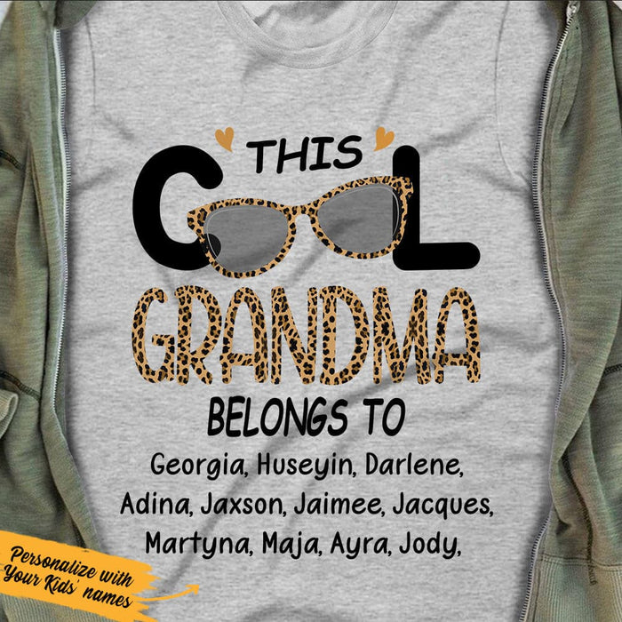 Personalized Cool Grandma White T Shirt JN181 81O36 1